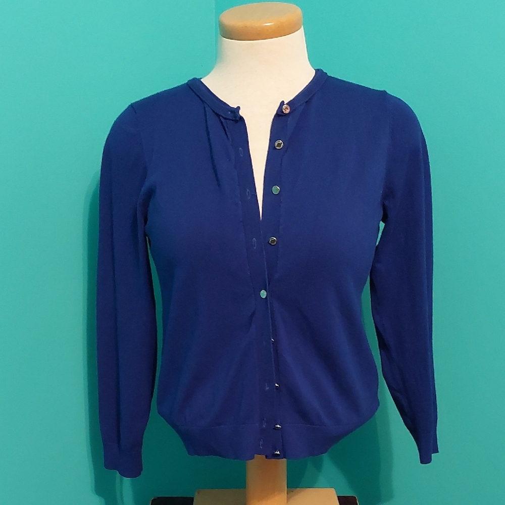 Blue Button-Up Cardigan Calvin Klein Size large